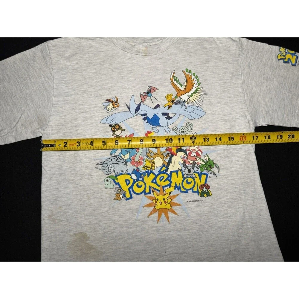 Vintage 2000 Pokemon Movie T Shirt Youth Large Lugia Charizard Nintendo Promo